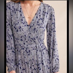 NWT Boden Multi Tiered Prussian blue paisley Maxi Dress Womens size 4R